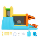 VEVOR piepūšamā lēkāšanas pils ar ūdens slidkalniņu, 4540 × 3900 × 2380 mm piepūšamā atrakcija ar lēkšanas zonu, augstu slidkalniņu, šļakatu baseinu un rotaļu tirgus kiosku, paredzēta 3–4 bērniem vecumā no 3 līdz 8 gadiem