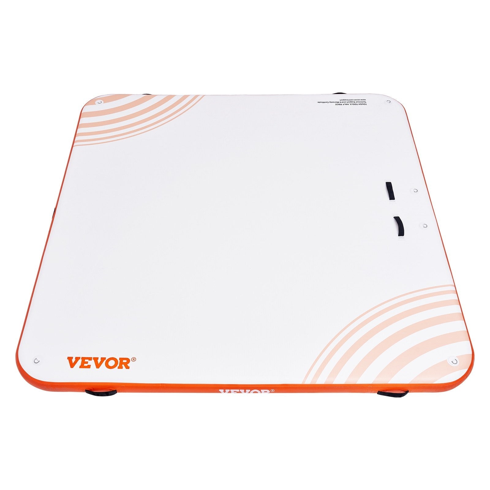VEVOR piepūšamā peldošā platforma, 2,13 × 2,13 m, neslīdoša ūdensmatrača dokstacija ar pārnēsājamo somu un noņemamām kāpnēm, peldošā sala baseinam, pludmalei un jūrai