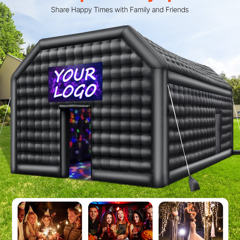 Надувной шатер VEVOR 8 x 6 x 4 м идеально подходит для вечеринок на открытом воздухе, мероприятий или любых других событий, требующих уникальной и стильной обстановки. В комплект входит подсветка для придания дополнительной атмосферы вашему мероприятию.