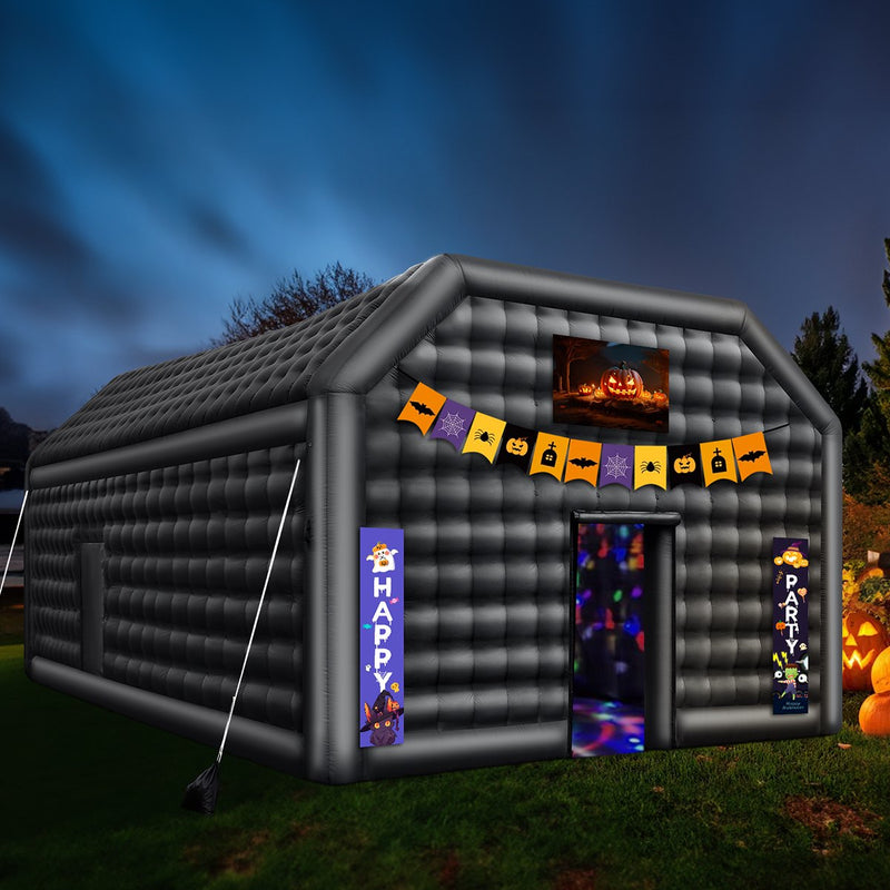 Надувной шатер VEVOR 8 x 6 x 4 м идеально подходит для вечеринок на открытом воздухе, мероприятий или любых других событий, требующих уникальной и стильной обстановки. В комплект входит подсветка для придания дополнительной атмосферы вашему мероприятию.