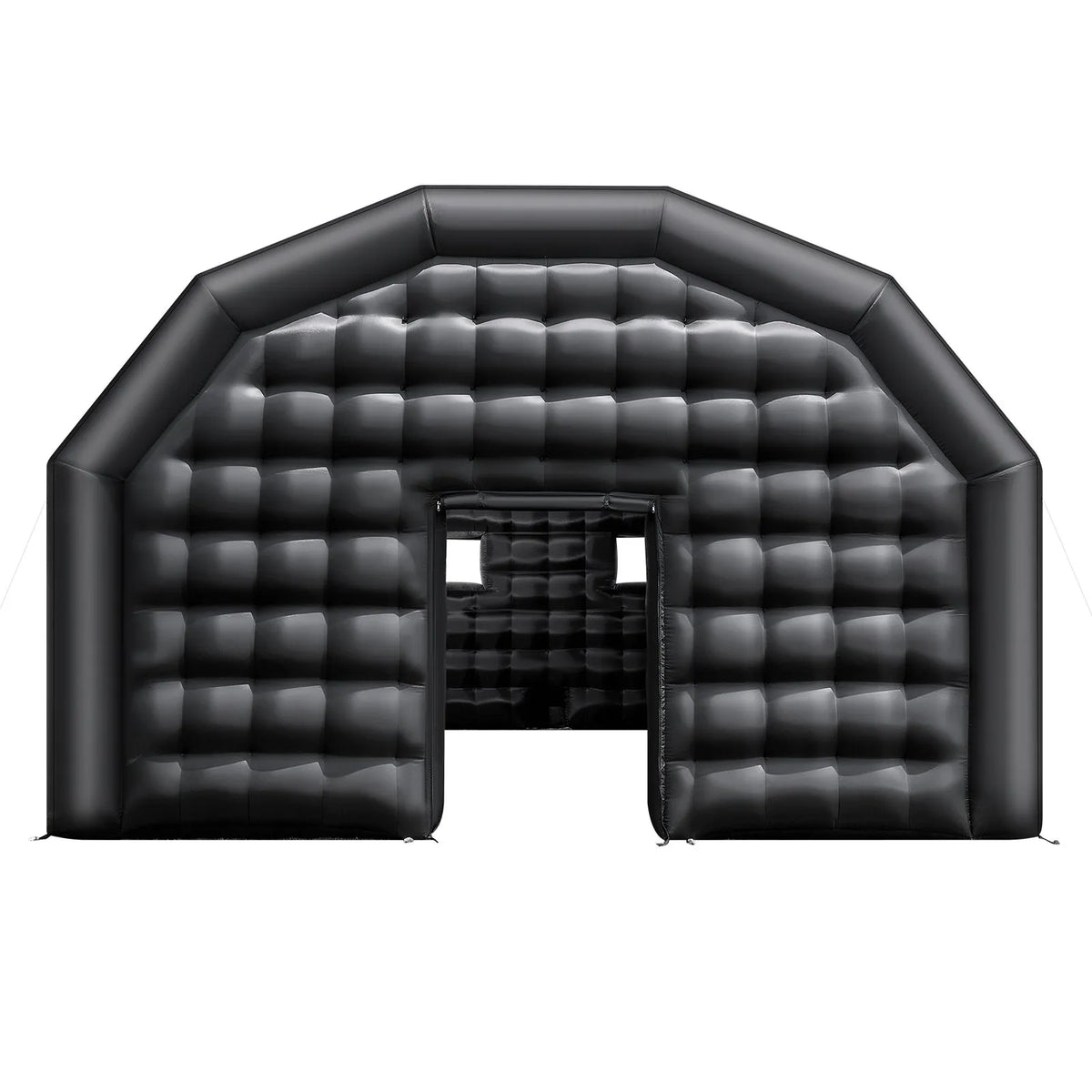 8 × 6 × 4 m piepūšamā ballīšu telts ar 1100 W gaisa pūtēju un smilšu maisiem, ventilējama piepūšamā telts ar 2 logiem, piemērota pasākumiem, dzimšanas dienām un kāzām