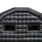 8 × 6 × 4 m piepūšamā ballīšu telts ar 1100 W gaisa pūtēju un smilšu maisiem, ventilējama piepūšamā telts ar 2 logiem, piemērota pasākumiem, dzimšanas dienām un kāzām