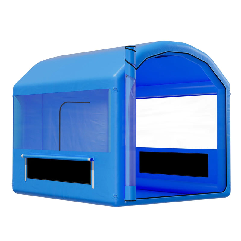 VEVOR piepūšamā krāsošanas kabīne, 3 × 2,5 × 2,5 m, piepūšamā krāsošanas kabīne ar 550 W jaudīgu gaisa pūtēju un gaisa filtrācijas sistēmu, apaļš jumts, paredzēta velosipēdu, motociklu un automobiļu virsbūves metāla detaļu krāsošanai.