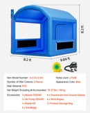 VEVOR piepūšamā krāsošanas kabīne, 3 × 2,5 × 2,5 m, piepūšamā krāsošanas kabīne ar 550 W jaudīgu gaisa pūtēju un gaisa filtrācijas sistēmu, apaļš jumts, paredzēta velosipēdu, motociklu un automobiļu virsbūves metāla detaļu krāsošanai.