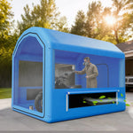 VEVOR piepūšamā krāsošanas kabīne, 3 × 2,5 × 2,5 m, piepūšamā krāsošanas kabīne ar 550 W jaudīgu gaisa pūtēju un gaisa filtrācijas sistēmu, apaļš jumts, paredzēta velosipēdu, motociklu un automobiļu virsbūves metāla detaļu krāsošanai.
