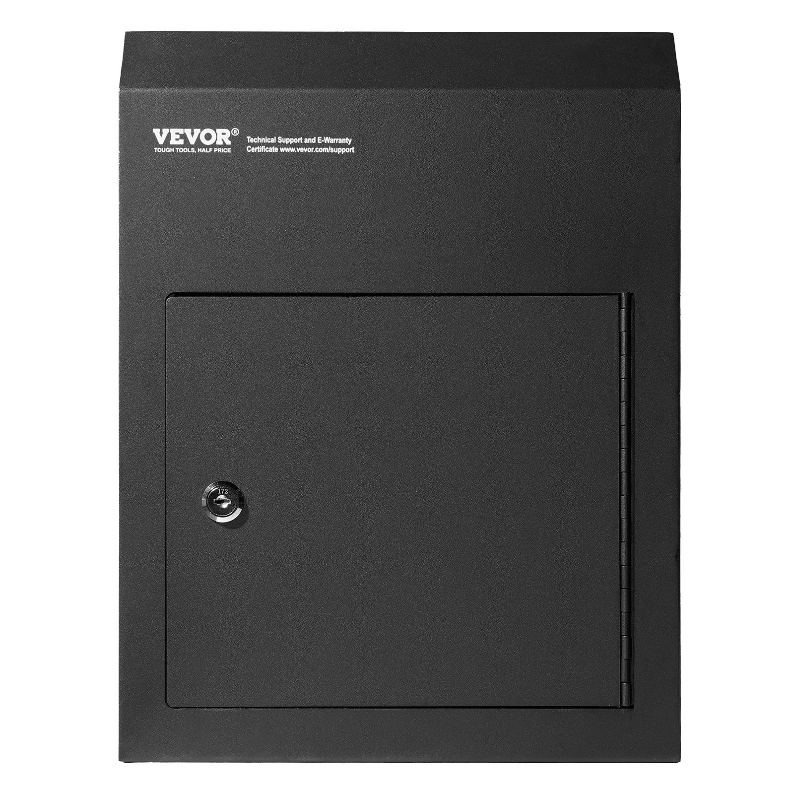 VEVOR caur durvīm uzstādāma atslēgu kaste ar kombinēto slēdzeni, melna, 30,5 × 15,2 × 40,6 cm