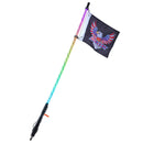 VEVOR LED mastu gaisma, 1 gab., 0,9 m ar atsperes pamatni; lietotnē un ar tālvadību vadāma 360° spirālveida RGB kustību gaisma, ūdensizturīga, ar 2 karogiem; piemērota UTV, ATV, motocikliem, RZR, Can-Am un kartingiem