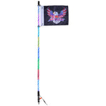 VEVOR LED spirālveida antenas gaisma, 1 gab., 0,9 m, RGB, ar tālvadību un lietotni, piemērota ATV, UTV, RZR
