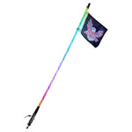 VEVOR LED spirālveida antenas gaisma, 1 gab., 1,2 m, RGB, ar tālvadību un lietotni, piemērota ATV, UTV, RZR