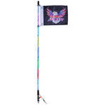 VEVOR LED spirālveida antenas gaisma, 1 gab., 1,2 m, RGB, ar tālvadību un lietotni, piemērota ATV, UTV, RZR