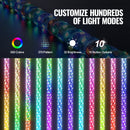 VEVOR LED spirālveida antenas gaisma, 1 gab., 1,2 m, RGB, ar tālvadību un lietotni, piemērota ATV, UTV, RZR