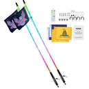 VEVOR LED spirālveida antenas gaismas, 2 gab., 1,2 m, RGB, ar tālvadību un lietotni, piemērotas ATV, UTV, RZR