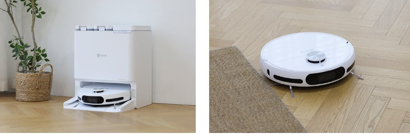 Робот-пылесос и поломоечная машина EZVIZ RS20 Pro, мощное всасывание 7200 Па, совместим с "Hey Google" или "Alexa"