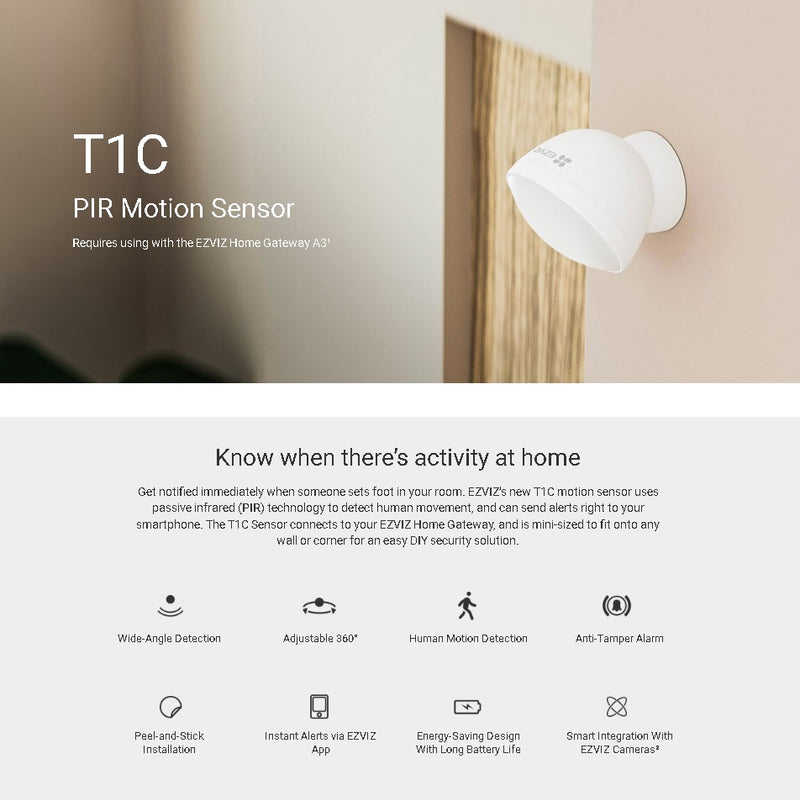 EZVIZ T1C PIR kustības sensors