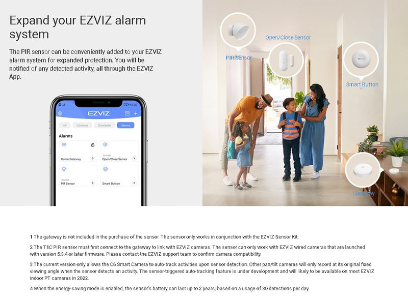 EZVIZ T1C PIR kustības sensors