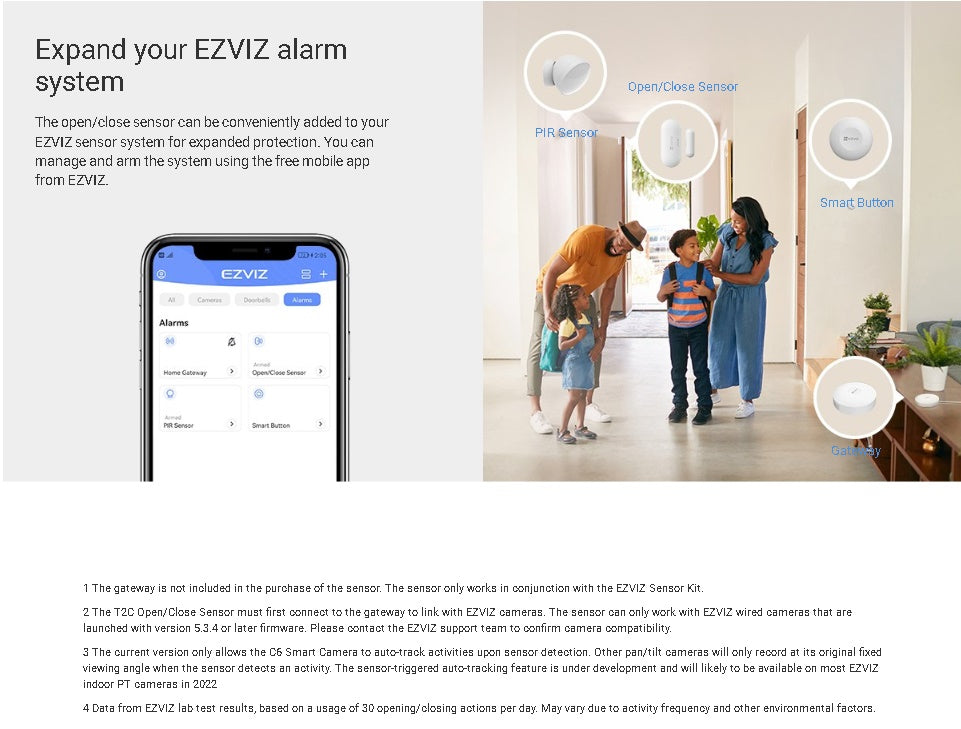 EZVIZ T2C durvju sensors