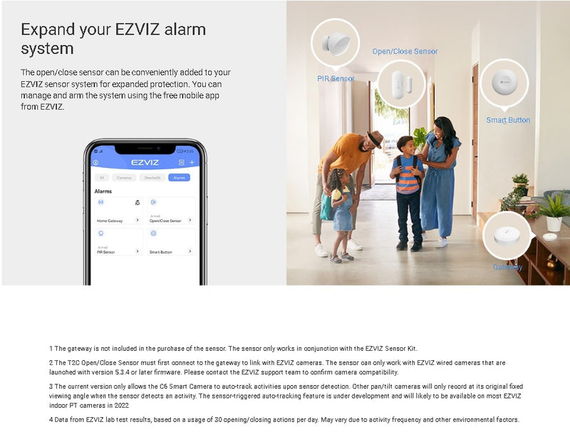 EZVIZ T2C durvju sensors