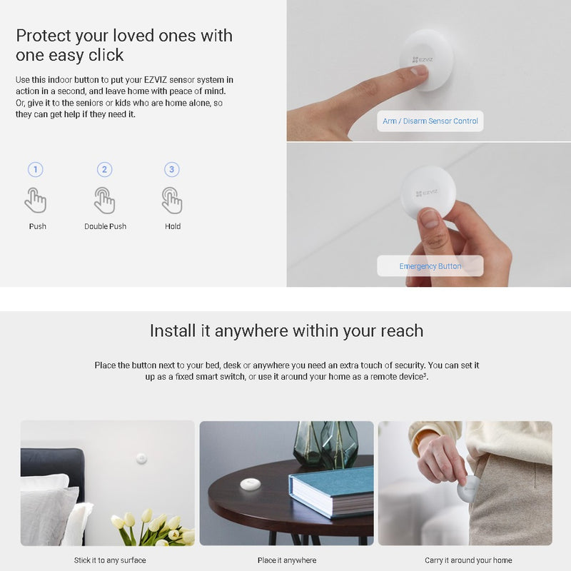 EZVIZ T3C viedā poga