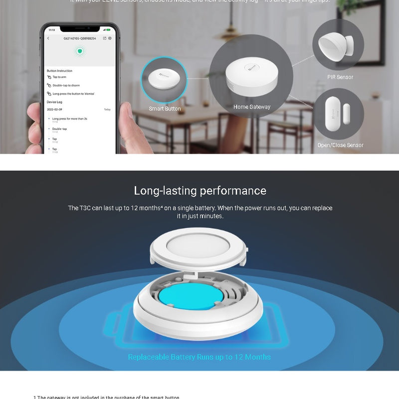 EZVIZ T3C viedā poga