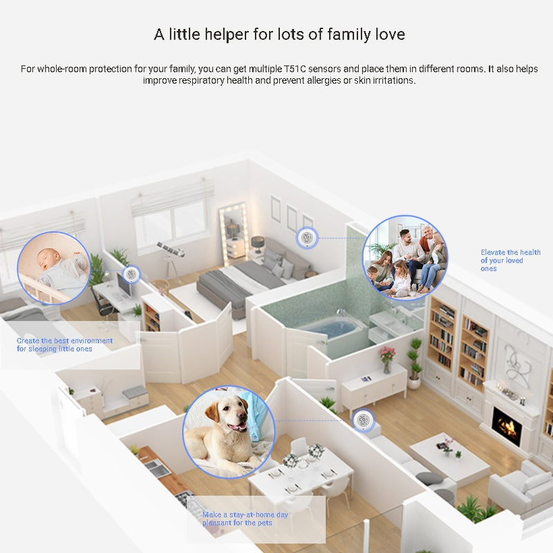 EZVIZ T51C temperatūras un mitruma sensors