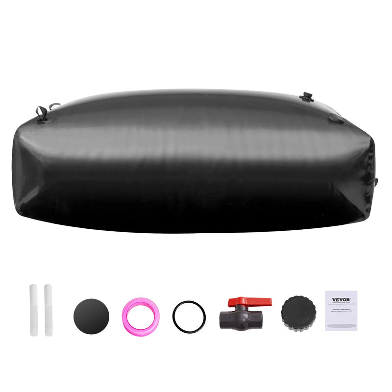 Salokāma ūdens uzglabāšanas tvertne 1000 l, PVC, pārnēsājama, melna