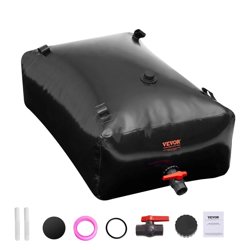 Salokāma ūdens uzglabāšanas tvertne 330 l, PVC, pārnēsājama, melna