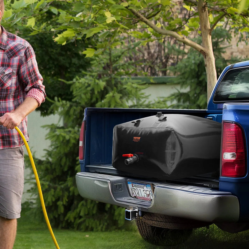 Salokāma ūdens uzglabāšanas tvertne 330 l, PVC, pārnēsājama, melna