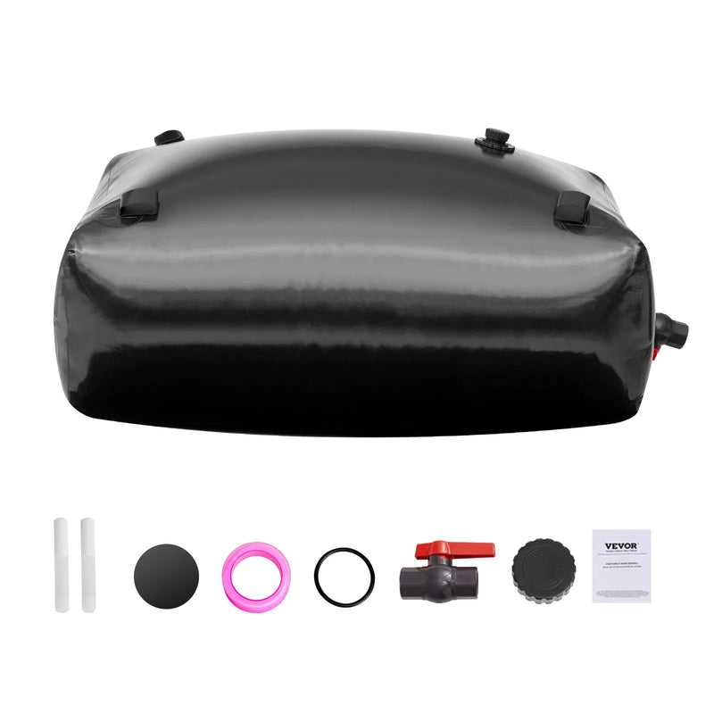 Salokāma ūdens uzglabāšanas tvertne 330 l, PVC, pārnēsājama, melna