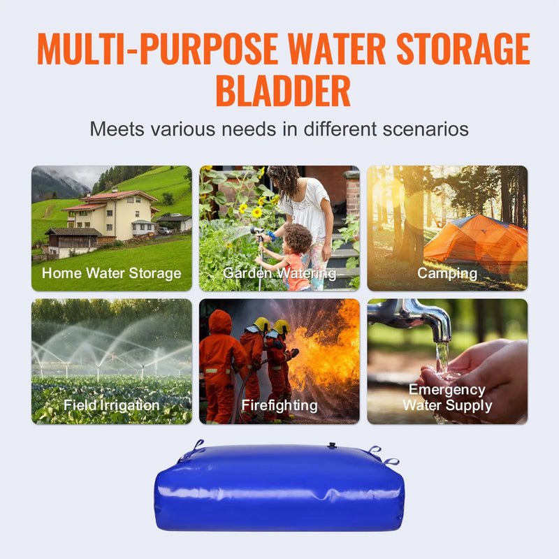 Kaasaskantav veemahuti 540 L, 1000D PVC, kokkupandav