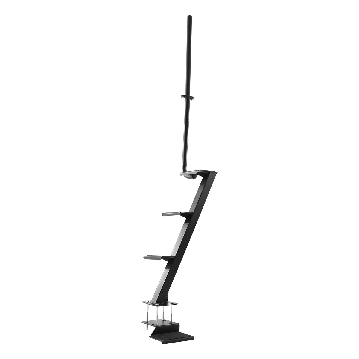 VEVOR 4 pakāpienu laivas piekabes kāpnes ar rokturi un neslīdošu virsmu, 3 montāžas leņķi, rāmjiem 76,2 × 76,2 / 76,2 × 127 / 101,6 × 101,6 mm, apakšējā montāža