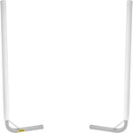 Laivu piekabes vadotne, 152 cm, 2 gab. tērauda stabi ar baltiem PVC pārklājumiem, komplektā visi stiprinājumi, piemērota ūdensslēpju, makšķerēšanas un buru laivu piekabēm