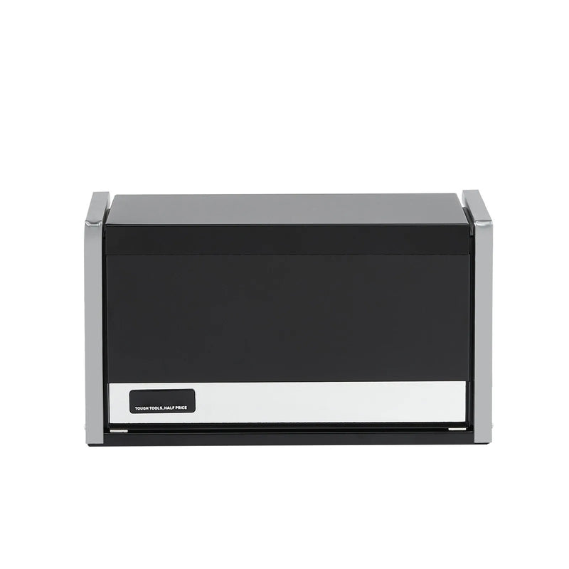 VEVOR 21,8 cm pārnēsājamā metāla instrumentu kaste ar 3 atvilktnēm, tērauda korpuss ar lodīšu gultņu mehānismu, EVA ieliktņiem un PP kājiņām, pulverkrāsas pārklājums, melna