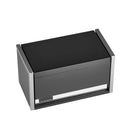 VEVOR 21,8 cm pārnēsājamā metāla instrumentu kaste ar 3 atvilktnēm, tērauda korpuss ar lodīšu gultņu mehānismu, EVA ieliktņiem un PP kājiņām, pulverkrāsas pārklājums, melna