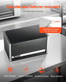 VEVOR 21,8 cm pārnēsājamā metāla instrumentu kaste ar 3 atvilktnēm, tērauda korpuss ar lodīšu gultņu mehānismu, EVA ieliktņiem un PP kājiņām, pulverkrāsas pārklājums, melna