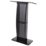 Акриловая подставка VEVOR, 119 см, с широкой поверхностью для чтения и полкой для хранения, черная