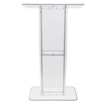 VEVOR Transparent Acrylic Display Stand, 119 cm, with a Wide Reading Surface and Storage Shelf