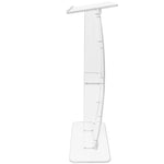 VEVOR Transparent Acrylic Display Stand, 119 cm, with a Wide Reading Surface and Storage Shelf