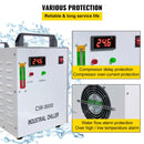 VEVOR 9L Rūpnieciskais ūdens dzesētājs CO2 stikla lāzera caurules dzesēšanai CW-3000D 60W 80W