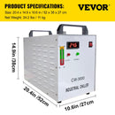 VEVOR 9L Rūpnieciskais ūdens dzesētājs CO2 stikla lāzera caurules dzesēšanai CW-3000D 60W 80W