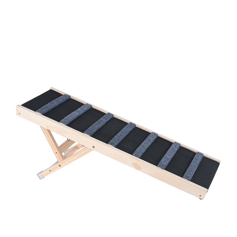 VEVOR Salokāma suņu rampa, regulējama koka rampa suņiem un kaķiem, 100 cm gara, regulējama no 38 cm līdz 56 cm