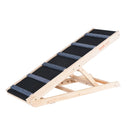 VEVOR Suņu rampa, salokāma koka rampa, regulējama no 35 cm līdz 65 cm, 105 cm gara, piemērota gultai, dīvānam, automašīnai