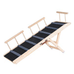 VEVOR Salokāma kucēnu rampa ar regulējamu augstumu – koka pet rampa 120 cm garumā, regulējama no 35 līdz 70 cm, piemērota gultai, dīvānam un automašīnai