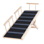 VEVOR Salokāma kucēnu rampa ar regulējamu augstumu – koka pet rampa 120 cm garumā, regulējama no 35 līdz 70 cm, piemērota gultai, dīvānam un automašīnai