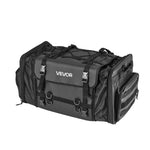 VEVOR motocikla aizmugurējā sēdekļa soma, 40–60 l paplašināma motocikla bagāžas soma ar ūdensnecaurlaidīgu lietus pārsegu, salokāma āra motocikla bagāžas uzglabāšanas soma ar pleca siksnām, kabatu un elastīgu auklu, melna