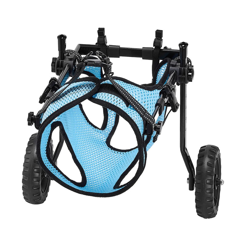 VEVOR suņu ratiņi aizmugurējām kājām, regulējami 2 riteņi, viegls suņu ratiņš ar triecienus absorbējošiem riteņiem, mobilitātes atbalsts invalīdiem un traumētiem suņiem līdz 15 kg, vidēja izmēra suņiem