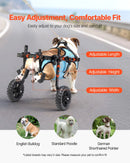 VEVOR suņu ratiņi aizmugurējām kājām, regulējami 2 riteņi, viegls suņu ratiņš ar triecienus absorbējošiem riteņiem, mobilitātes atbalsts invalīdiem un traumētiem suņiem līdz 15 kg, vidēja izmēra suņiem