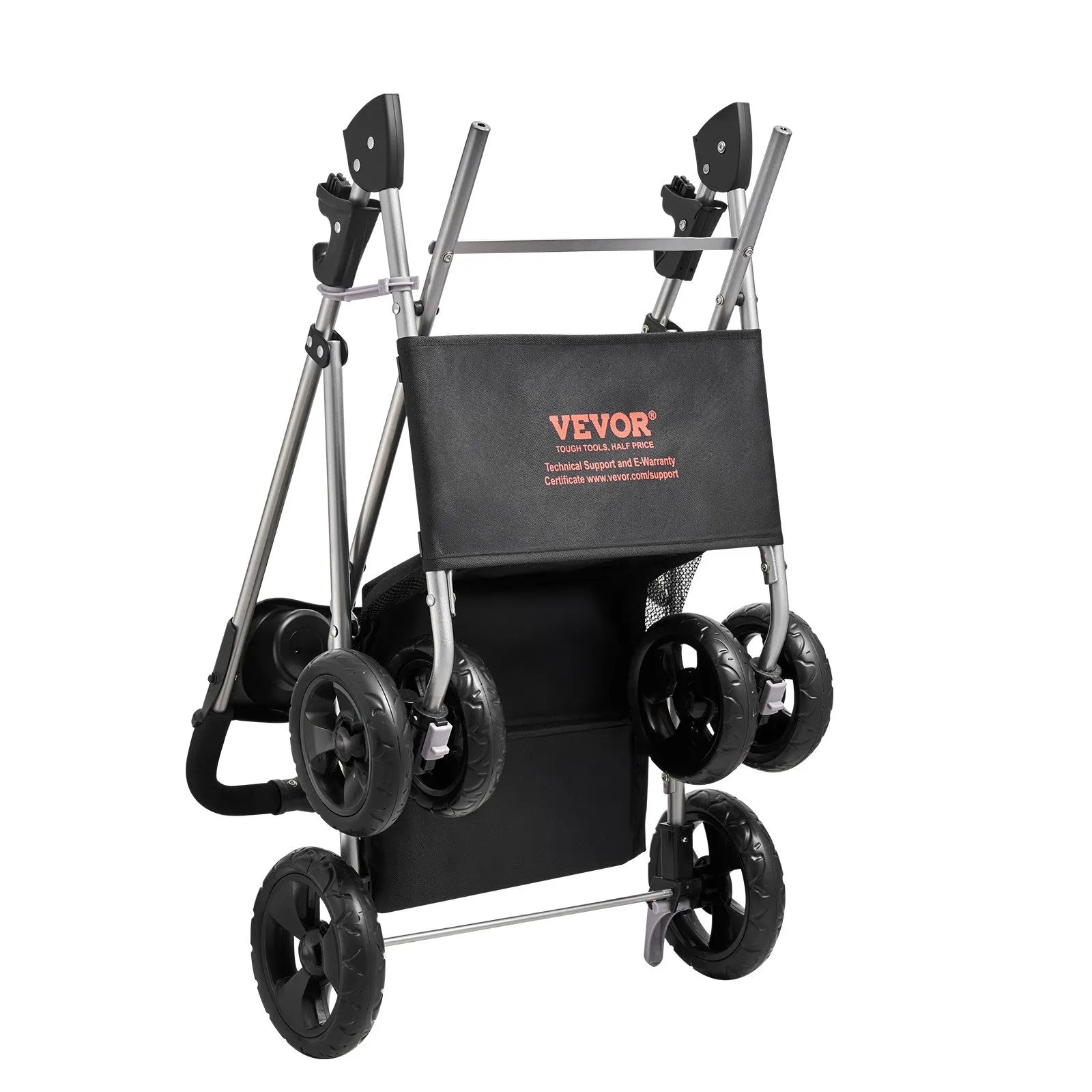 VEVOR mājdzīvnieku ratiņi, kravnesība līdz 16 kg, salokāmi suņu/kaķu ratiņi ar 4 riteņiem, noņemamu pārnēsājamo ieliktni un sieta logiem, pārnēsājams dzīvnieku ratiņš ar bremzi maziem un vidējiem mājdzīvniekiem