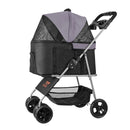 VEVOR mājdzīvnieku ratiņi, kravnesība līdz 16 kg, salokāmi suņu/kaķu ratiņi ar 4 riteņiem, noņemamu pārnēsājamo ieliktni un sieta logiem, pārnēsājams dzīvnieku ratiņš ar bremzi maziem un vidējiem mājdzīvniekiem