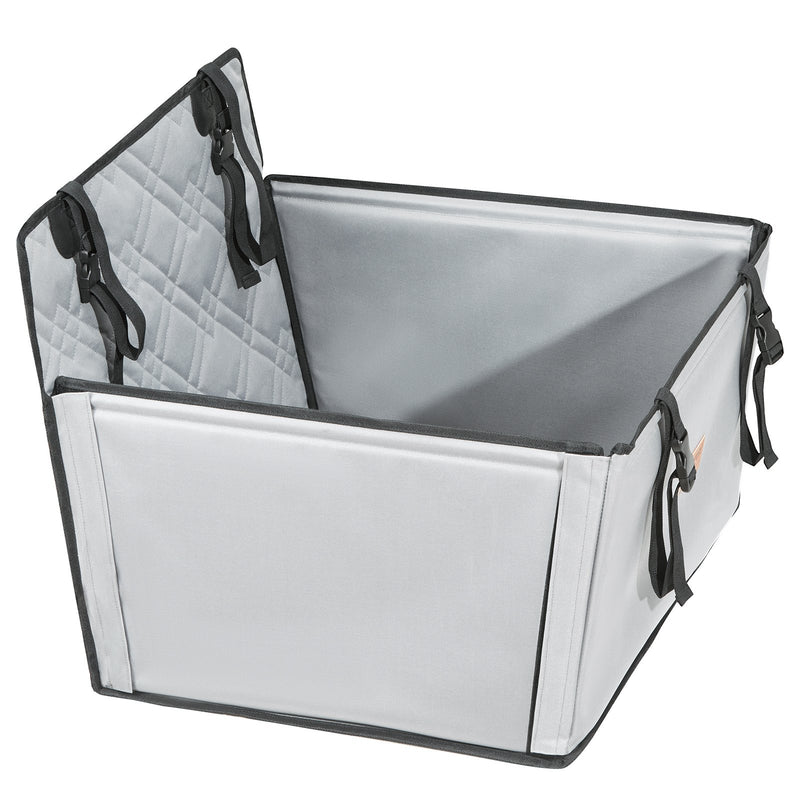 VEVOR Paaugstinātais auto sēdeklis suņiem līdz 18 kg, 600 x 500 x 190 mm, pelēks