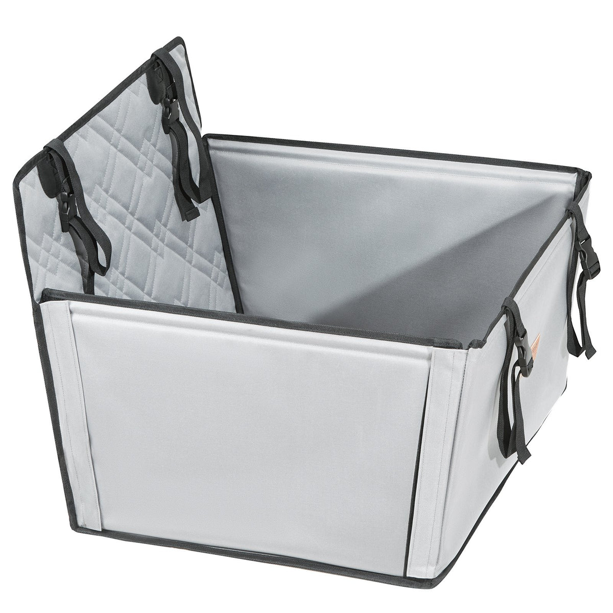 VEVOR Paaugstinātais auto sēdeklis suņiem līdz 18 kg, 600 x 500 x 190 mm, pelēks